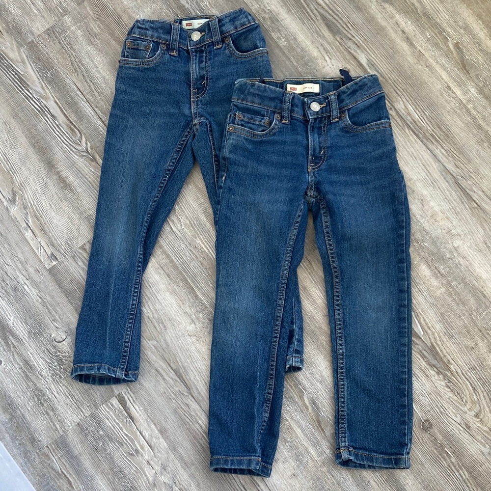 Kids Levi’s 511 Slim Skinny Stretch Denim Blue Jeans Pants Lot Size 5 Regular